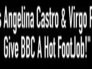 Bbws أنجلينا castro & virgo peridot منح بي بي سي ل splendid footjob&excl;