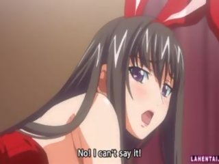 Hentai aprósütemény -ban bunnygirl kosztüm túrák kemény pénisz