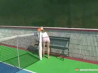 Masturbating On The Tennis Court